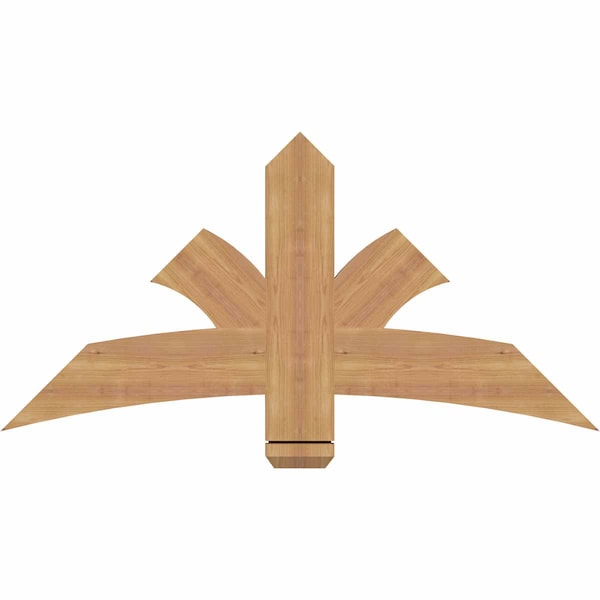 Ekena Millwork Davenport Timber Gable Bracket, Western Red Cedar, 48"W x 24"H x 1 1/2"D x 5 1/2"F, 12/12 Pitch GBW048X24X0206DAV00SWR - main